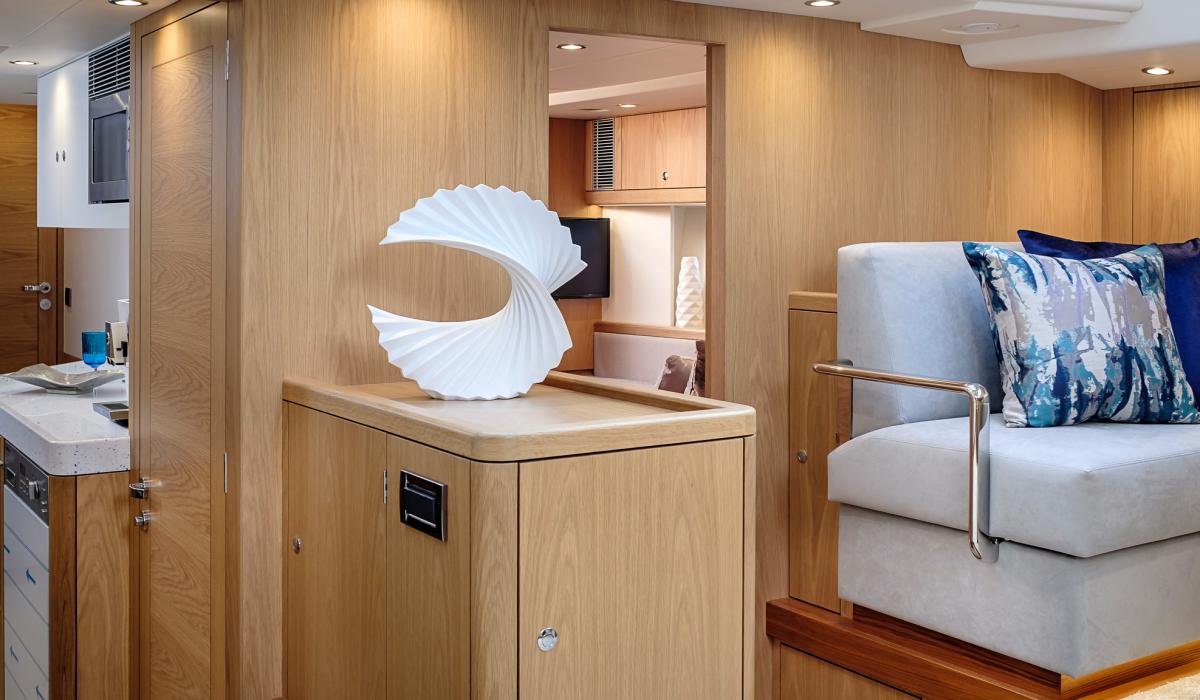 Oyster Yachts Oyster 745 Pitanga 75 Foot Luxury Sailing Yacht Interior Saloon Decor