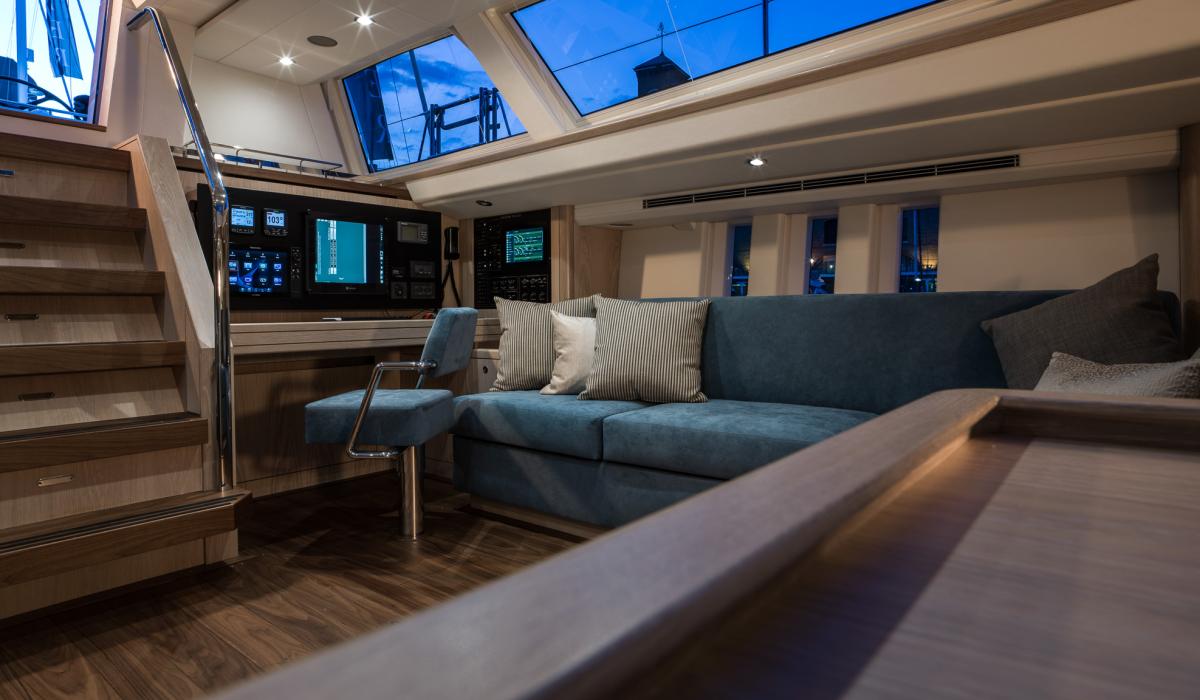 Oyster Yachts Oyster 745 Satori Luxury Sailboat Interior Spacious Saloon