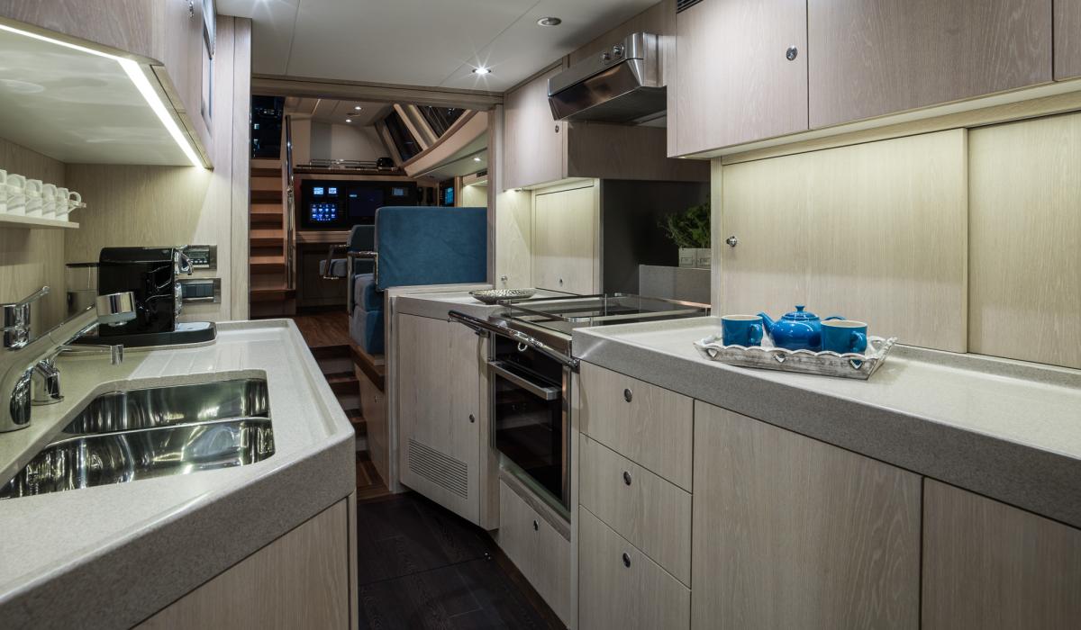 Oyster Yachts Oyster 745 Satori Luxury Sailing Yacht Interior Galley