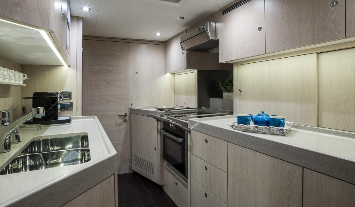 Oyster Yachts Oyster 745 Satori Luxury Sailing Yacht Interior Separate Galley