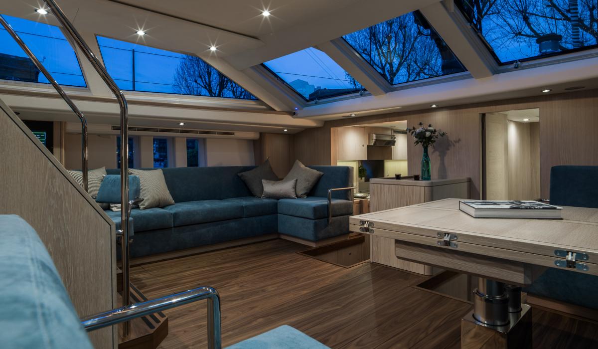 Oyster Yachts Oyster 745 Satori Sailing Yacht Interior Spacious Saloon