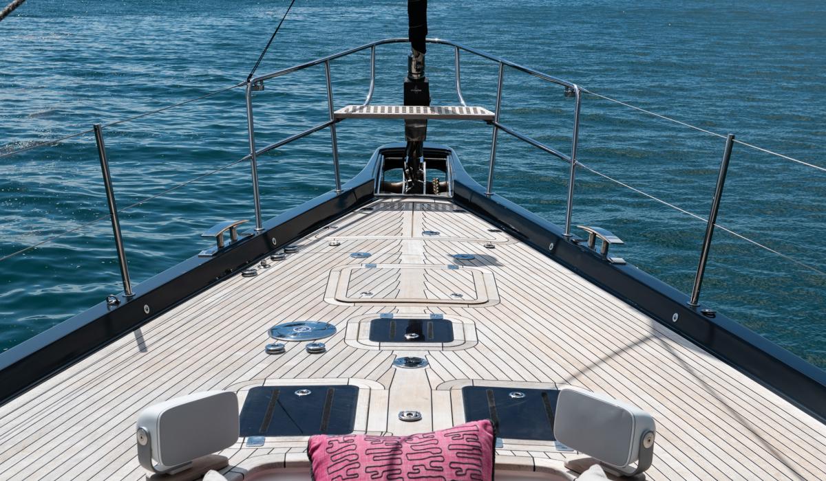 Oyster Yachts Oyster 885 90 foot luxury sailing yacht flush foredeck