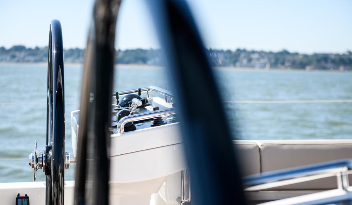 Oyster Yachts Oyster 885 90 foot luxury sailing yacht helm station