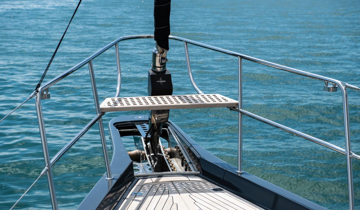 Oyster Yachts Oyster 885 90 foot luxury sailing yacht seat bow