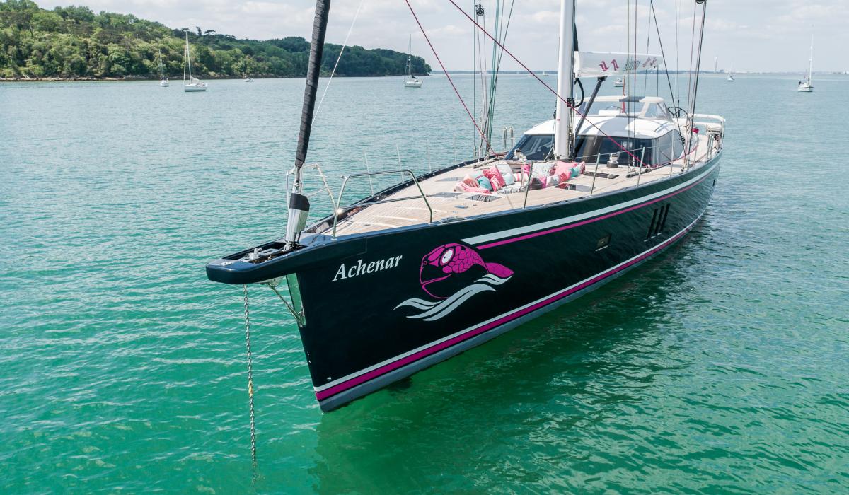 Oyster Yachts Oyster 885 Achenar Luxury Sailing Yacht At Anchor Bow