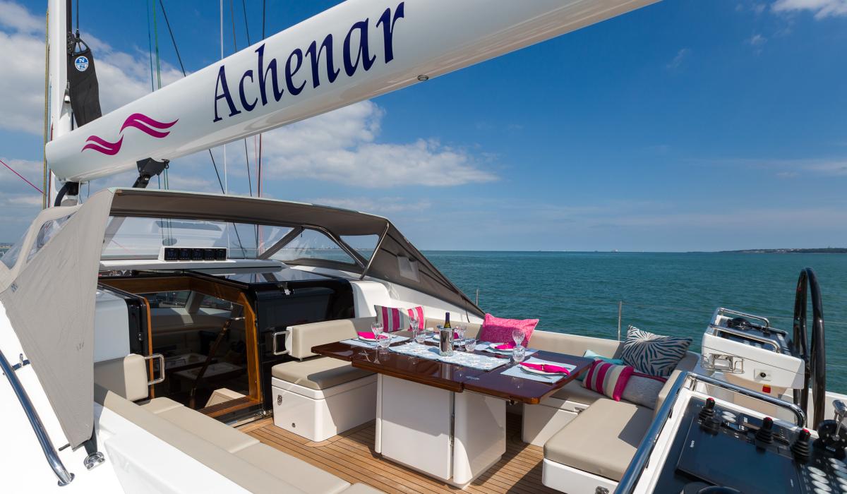 Oyster Yachts Oyster 885 Achenar Luxury Sailing Yacht Cockpit And Boom