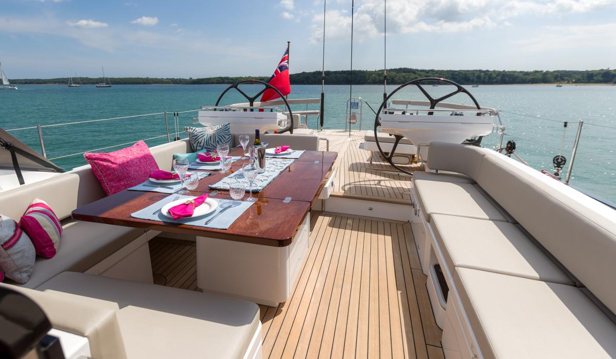 Oyster Yachts Oyster 885 Achenar Luxury Sailing Yacht Cockpit Table