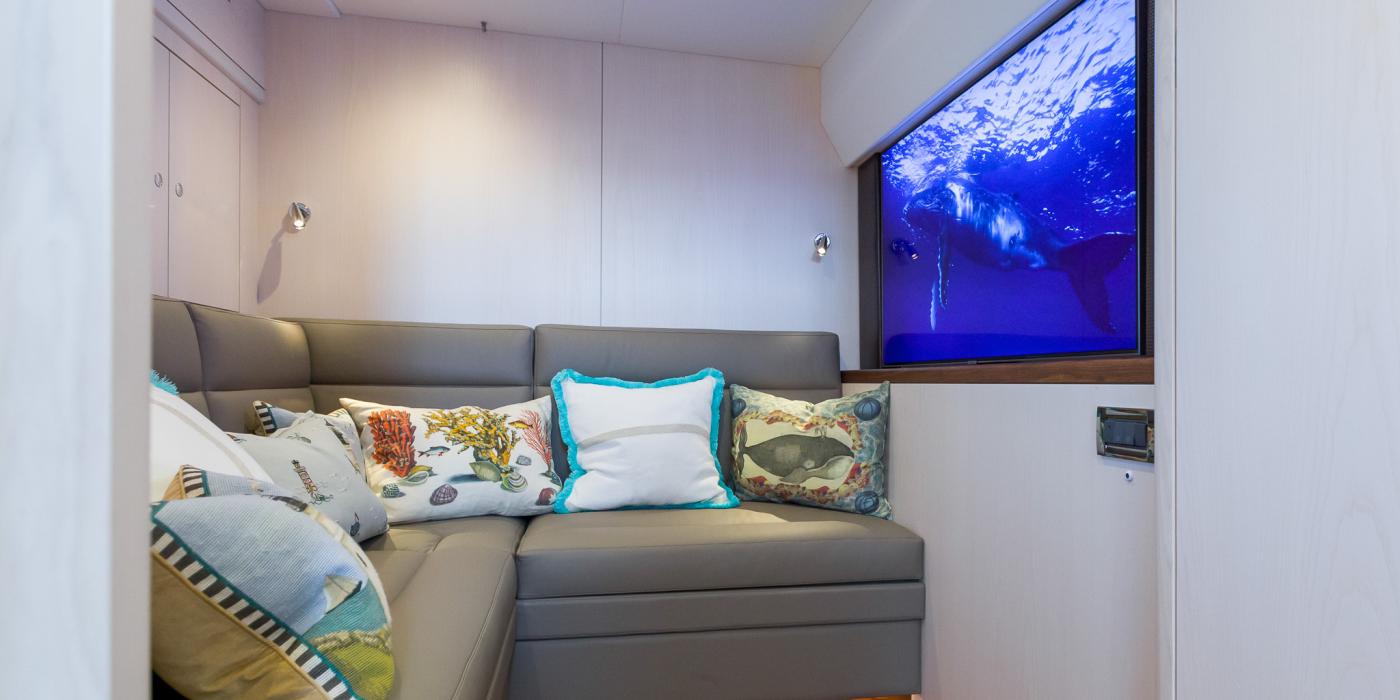 Oyster Yachts Oyster 885 Achenar Luxury Sailing Yacht Entertaining TV