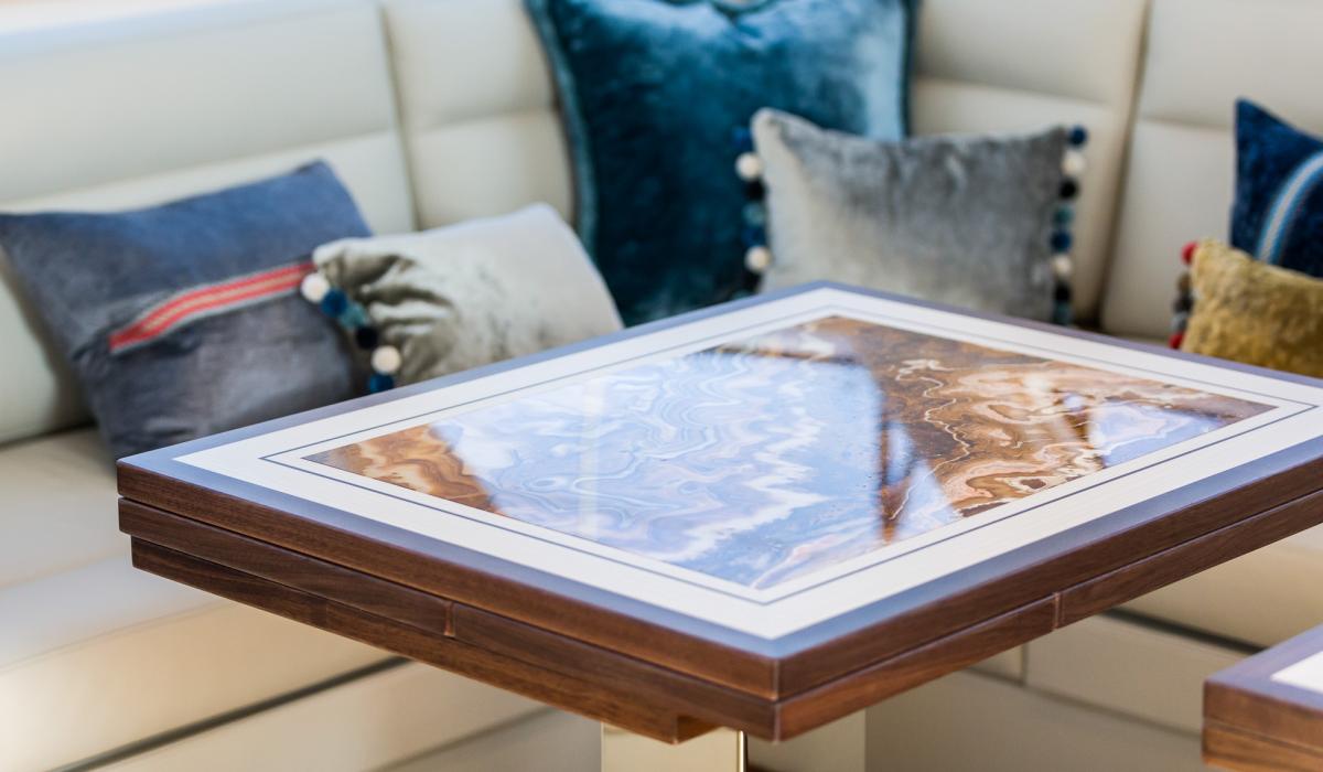 Oyster Yachts Oyster 885 Achenar Luxury Sailing Yacht Saloon Table