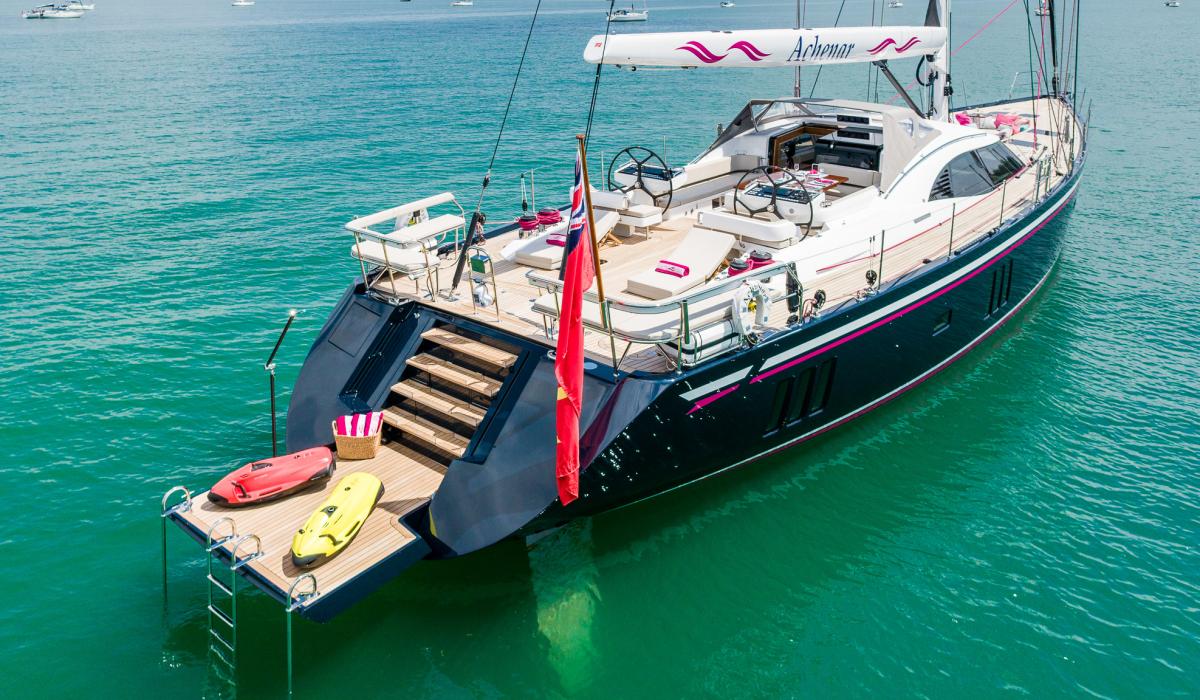 Oyster Yachts Oyster 885 Achenar Luxury Sailing Yacht Swim Platform Transom