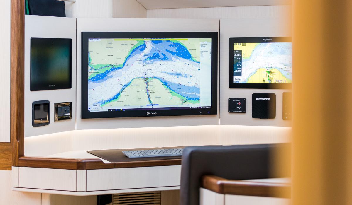 Oyster Yachts Oyster 885 Achenar Luxury Yacht Navigation Station