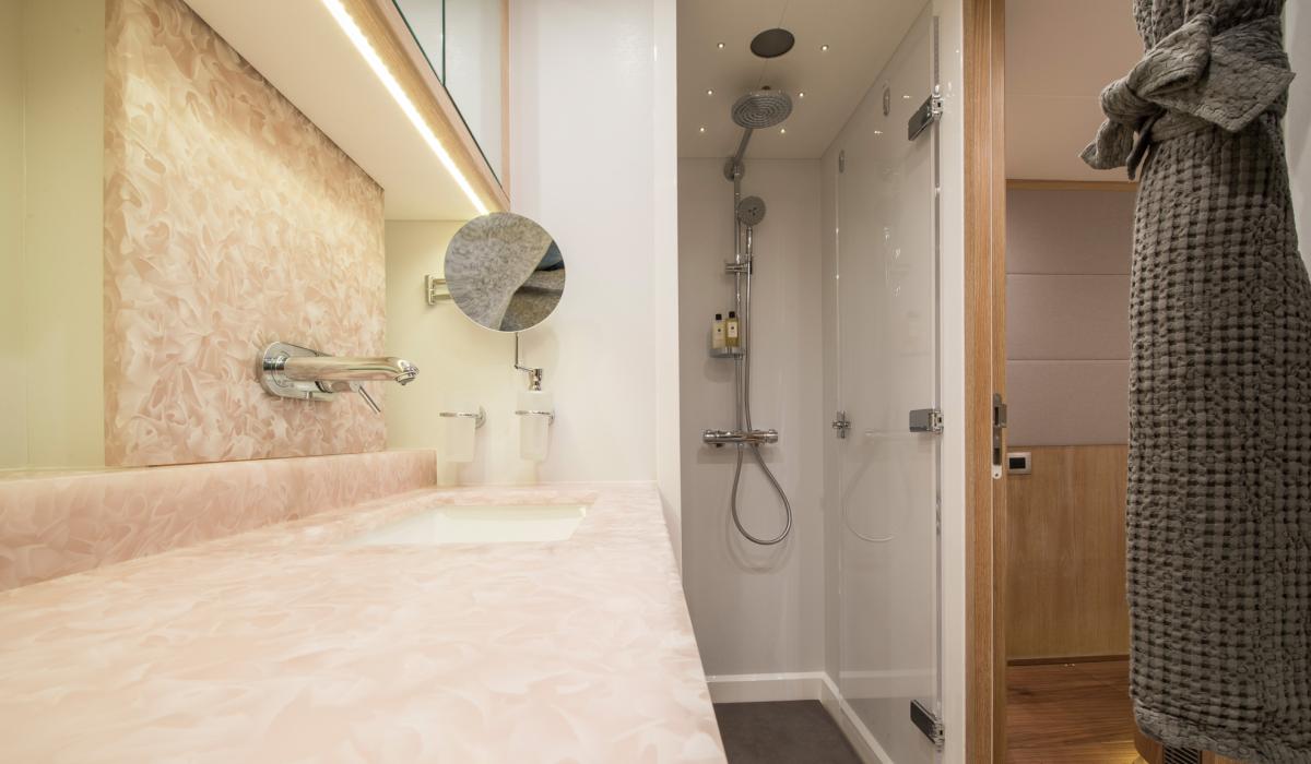 Oyster Yachts Oyster 885 Firebird 90 Foot Luxury Sailing Yacht Interior Heads