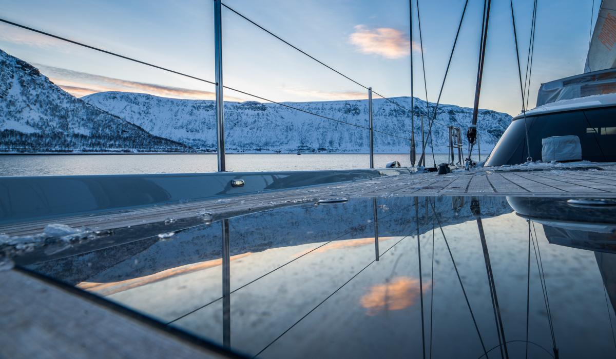 Oyster Yachts Oyster 885 Firebird 90 Foot Sailing Yacht At Anchor Deck