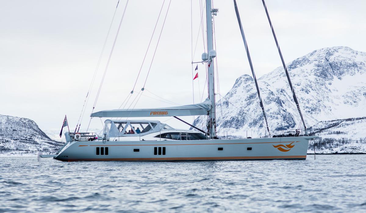Oyster Yachts Oyster 885 Firebird 90 Foot Sailing Yacht At Anchor Nordic Countries