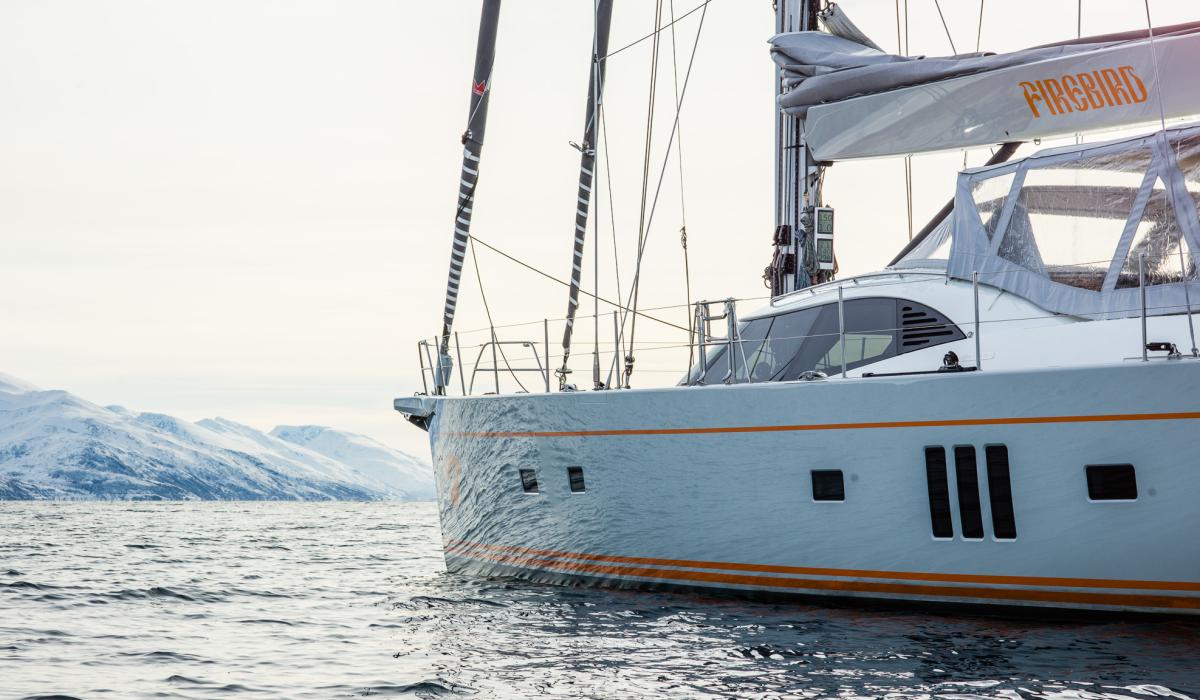 Oyster Yachts Oyster 885 Firebird 90 Foot Sailing Yacht At Anchor Side