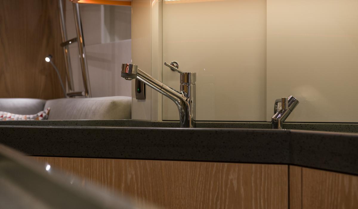 Oyster Yachts Oyster 885 Firebird 90 Foot Sailing Yacht Interior Galley Sink