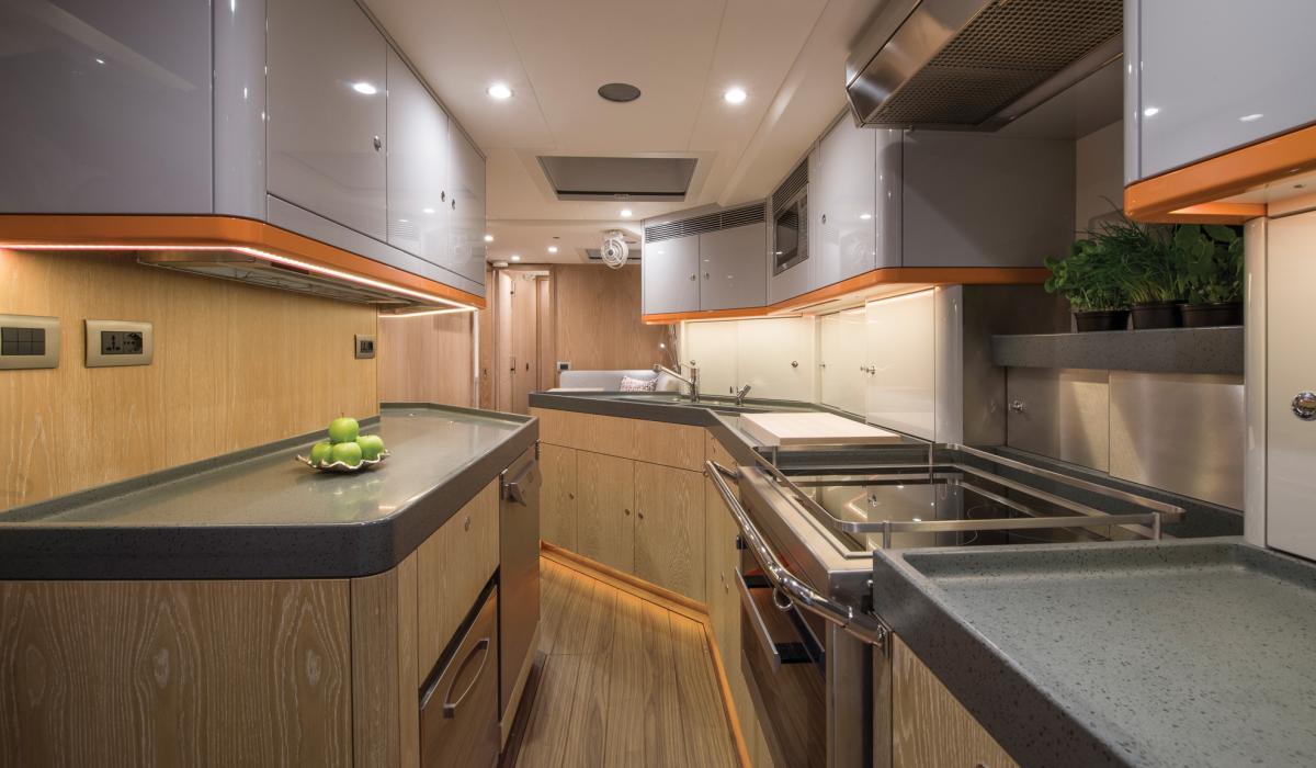 Oyster Yachts Oyster 885 Firebird 90 Foot Sailing Yacht Interior Galley