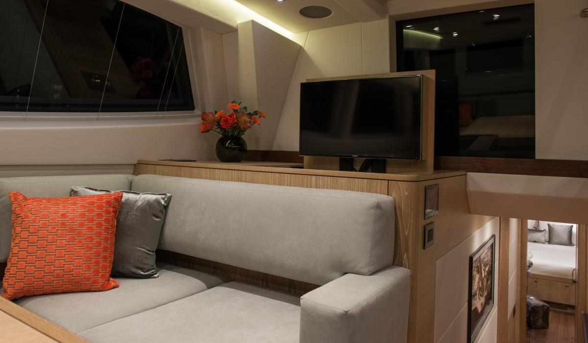 Oyster Yachts Oyster 885 Firebird 90 Foot Sailing Yacht Interior TV