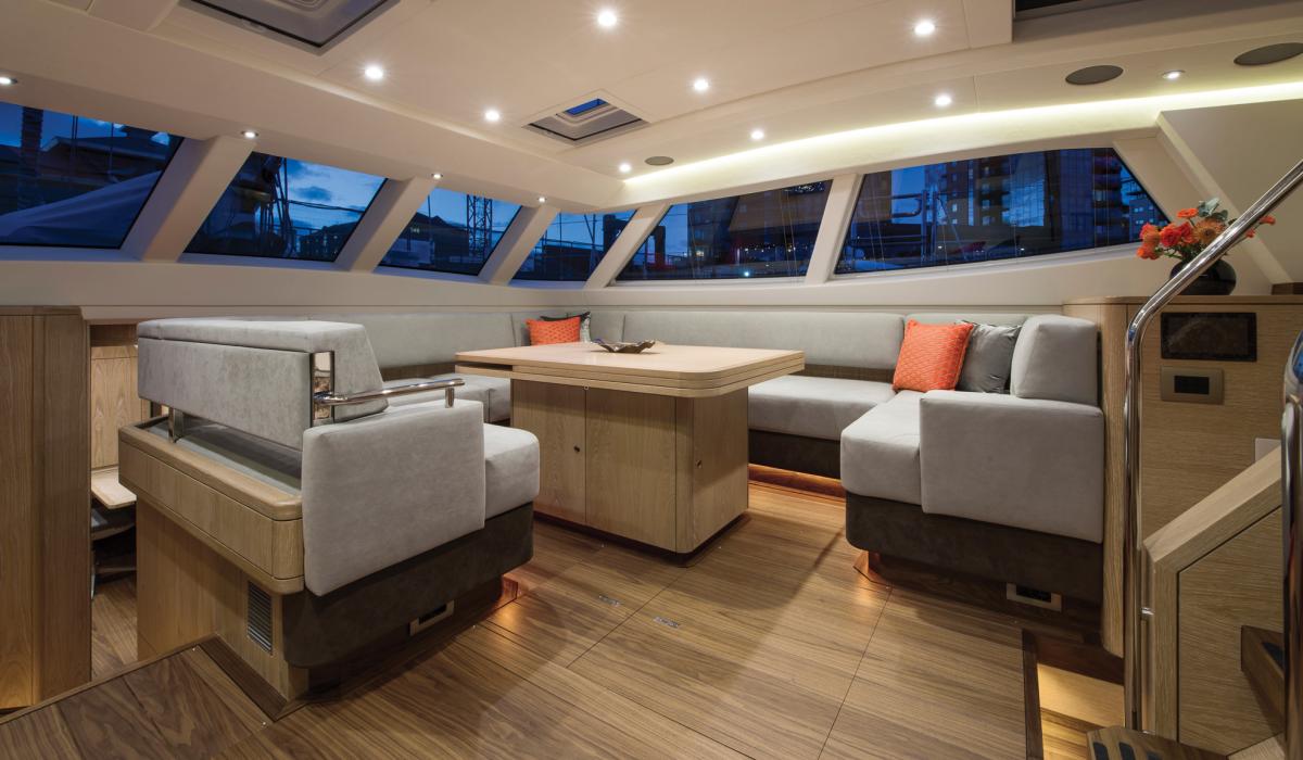 Oyster Yachts Oyster 885 Firebird Luxury Sailing Yacht Interior Saloon