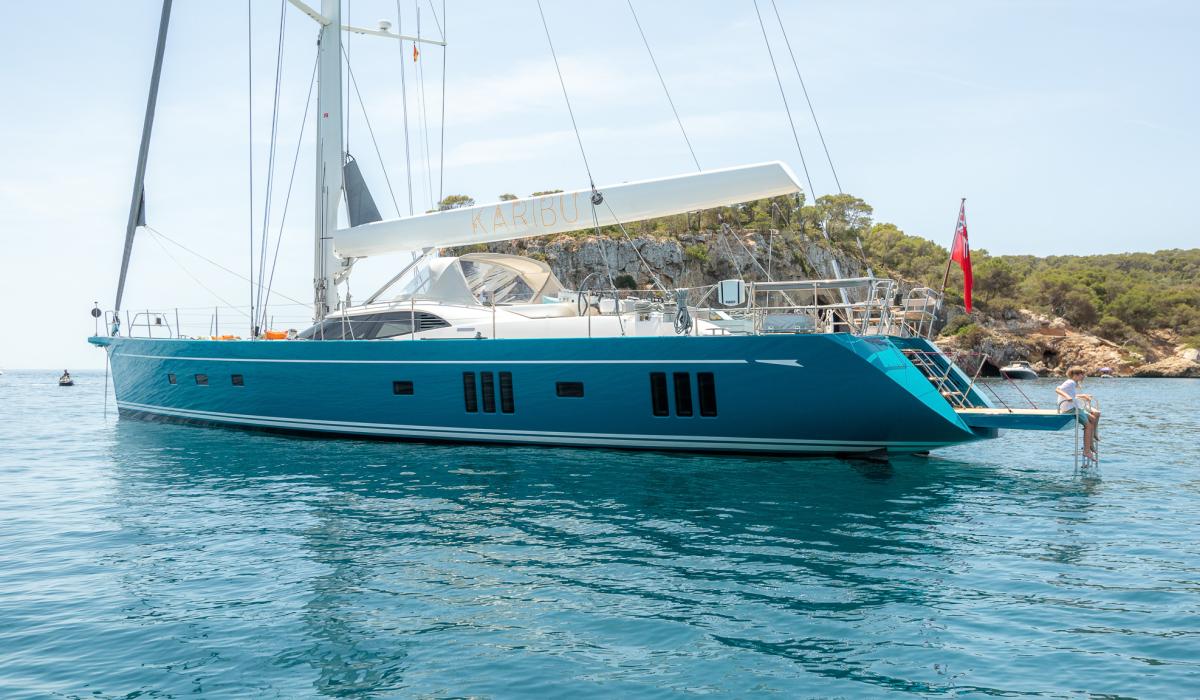 Oyster Yachts Oyster 885 Karibu At Anchor Sailing Yacht