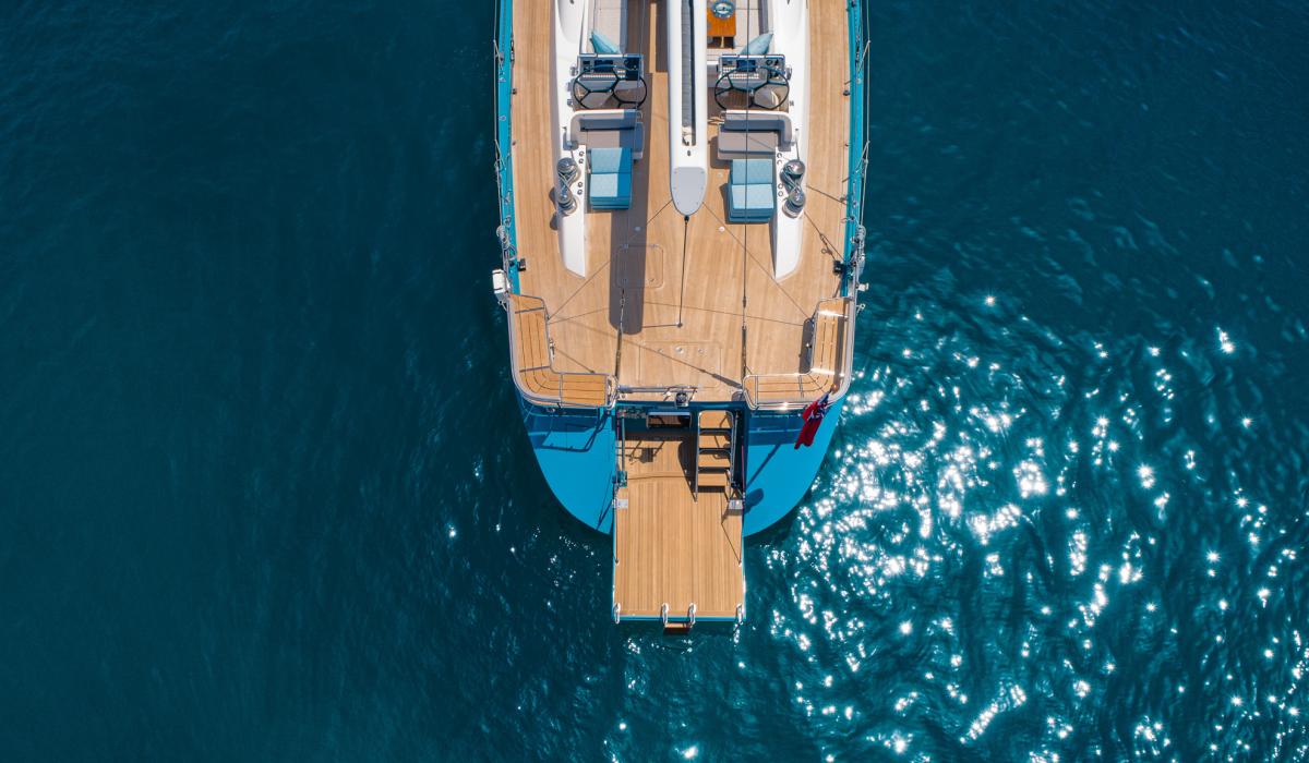 Oyster Yachts Oyster 885 Karibu Luxury Sailing Yacht 90 Foot At Anchor Drone