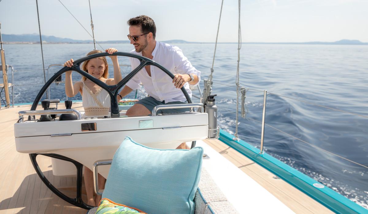 Oyster Yachts Oyster 885 Karibu Luxury Sailing Yacht 90 Foot Helm Control