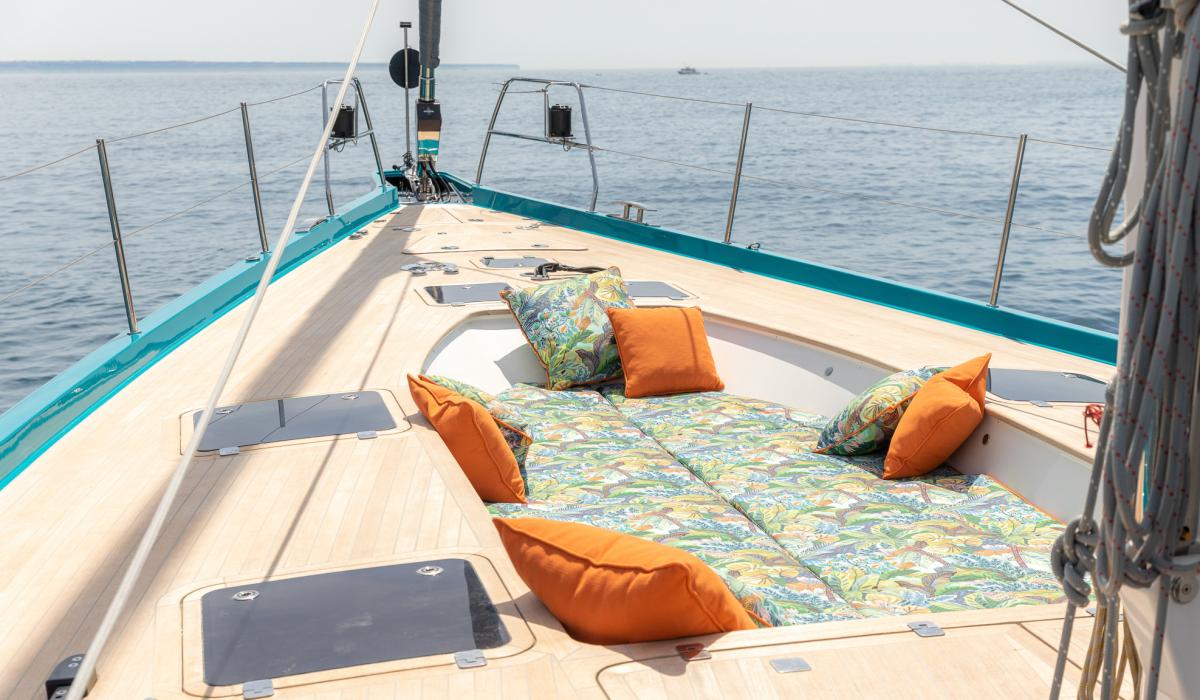 Oyster Yachts Oyster 885 Karibu Luxury Sailing Yacht Foredeck Tenderwell