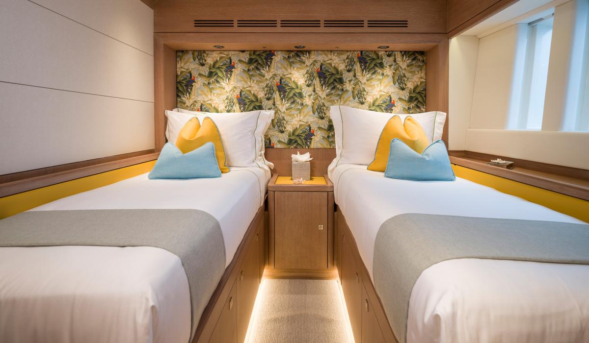 Oyster Yachts Oyster 885 Karibu Luxury Sailing Yacht Guest Cabin Single Beds