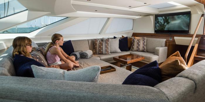 Oyster Yachts Oyster 885 Lush Luxury Sailing Yacht Saloon TV