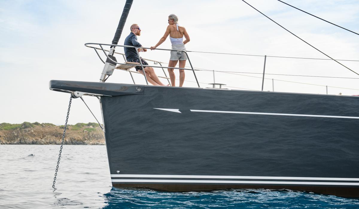 Oyster Yachts Oyster 885 Lush Relaxing on foredeck 2
