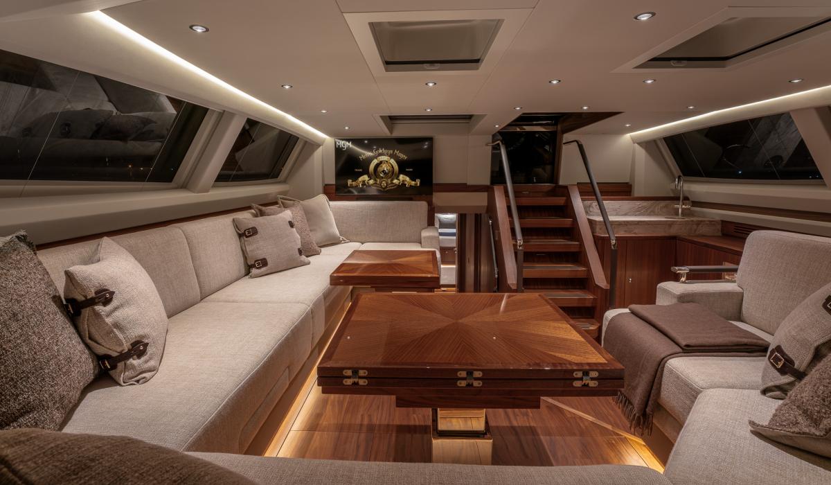 Oyster Yachts Oyster 885 Satori II Luxury Sailing Yacht 90 Foot Interior Saloon
