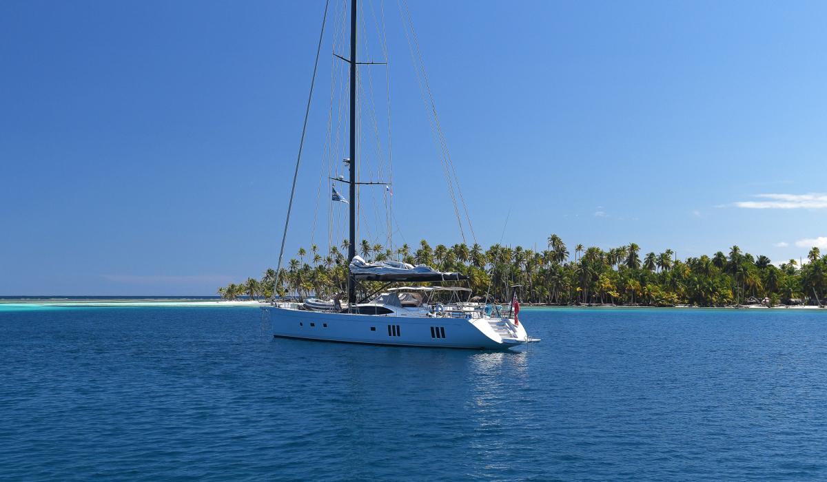 Oyster Yachts Oyster 885 Satori II Luxury Sailing Yacht At Anchor San Blas