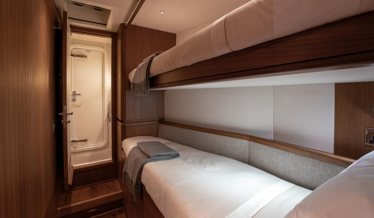 Oyster Yachts Oyster 885 Satori II Luxury Sailing Yacht Crew Bunk Cabin