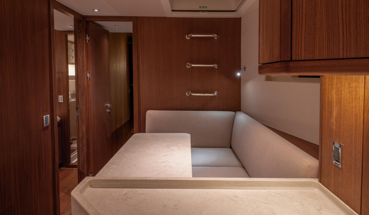 Oyster Yachts Oyster 885 Satori II Luxury Sailing Yacht Galley Crew Table
