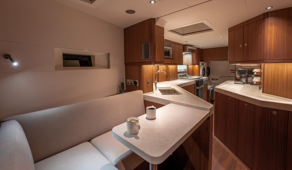 Oyster Yachts Oyster 885 Satori II Luxury Sailing Yacht Galley Table