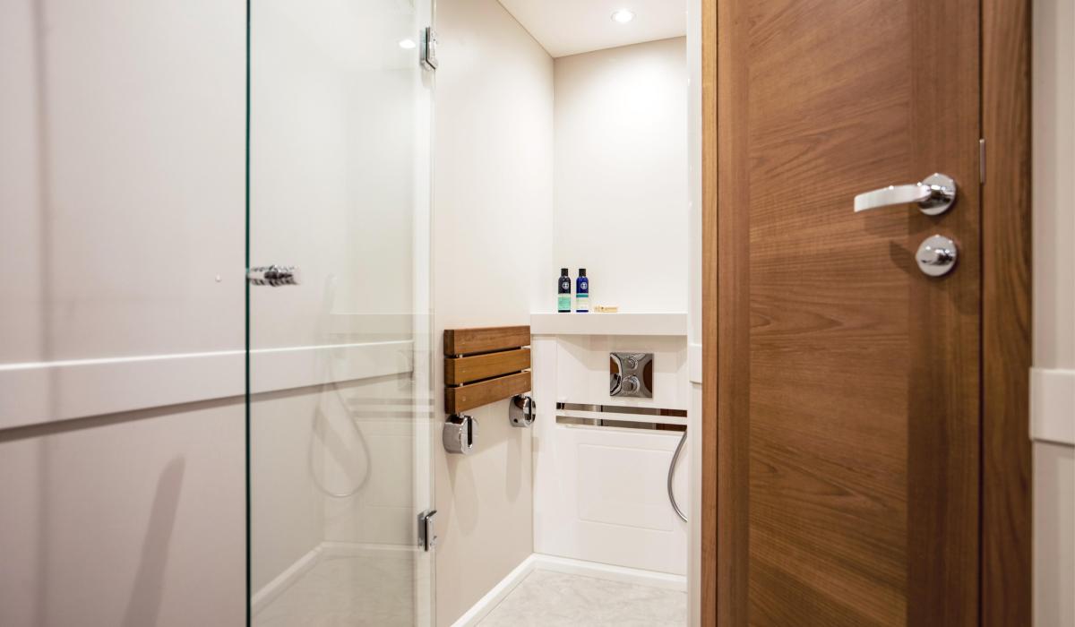 head on sailing yacht